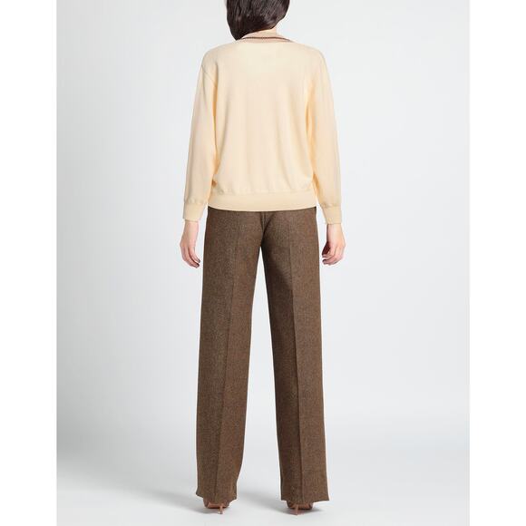 Sandro Women's Bridget Knit V-Neck Sweater In Ivory Wool Cashmere Size 1 / Small - Picture 4 of 16